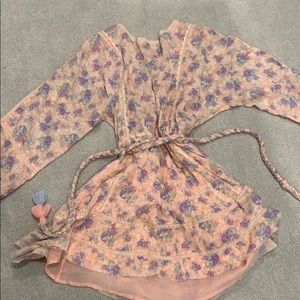 LoveShackFancy long sleeve short dress